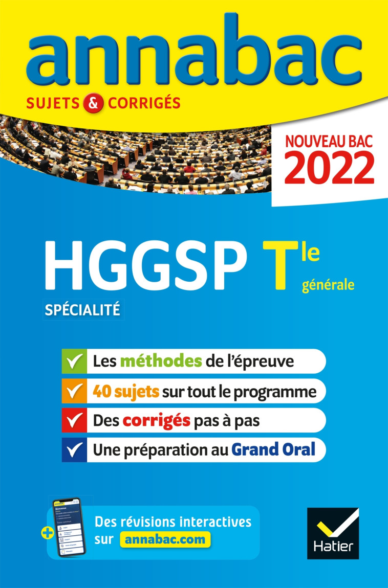 Annales du bac Annabac 2022 HGGSP Tle générale (spécialité) -   - HATIER