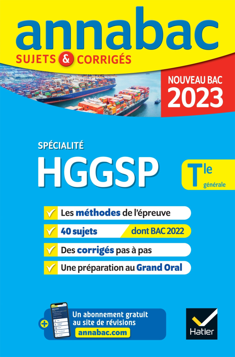 Annales du bac Annabac 2023 HGGSP Tle générale (spécialité) -   - HATIER