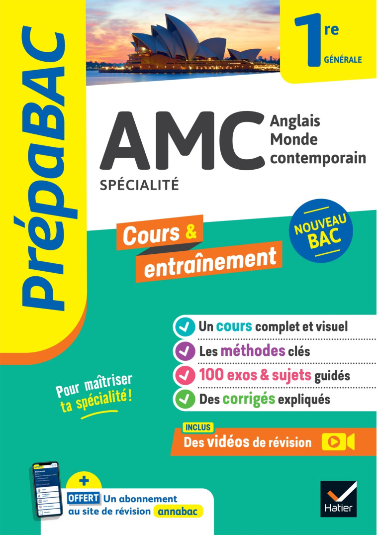 Prépabac - AMC (Anglais monde contemporain) 1re générale (spécialité) - Christine Bitaillou - HATIER