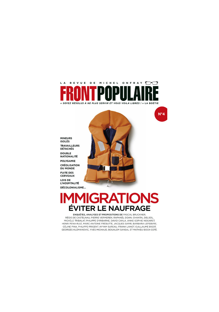 Front Populaire - numéro 4 - Michel Onfray - DU PLENITRE