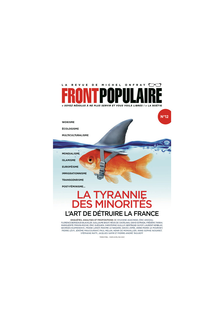 FRONT POPULAIRE - N° 12 - Michel Onfray - DU PLENITRE