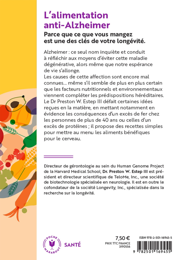 L'alimentation anti-Alzheimer - Preston W. Estep - MARABOUT