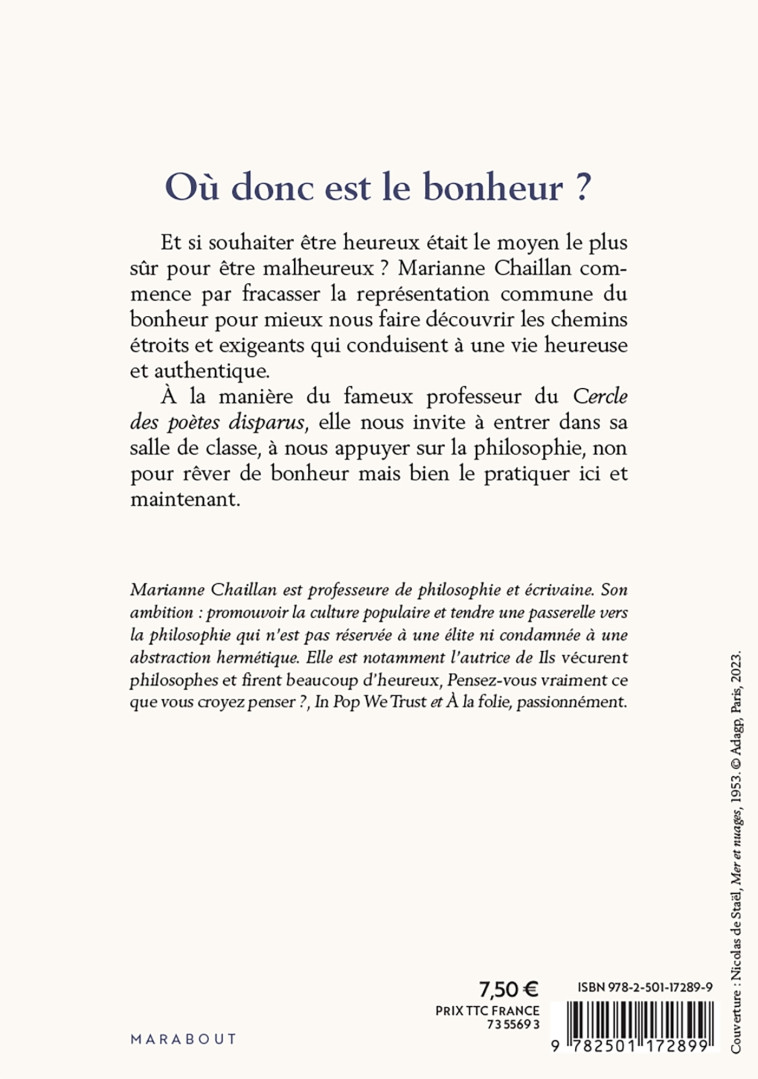 Où donc est le bonheur - Marianne Chaillan - MARABOUT