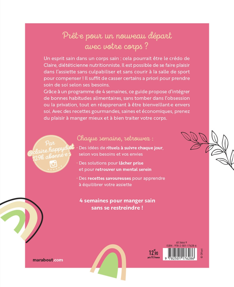 Mes petites routines - Healthy food pour un corps sain - Claire Trommenschlager - MARABOUT