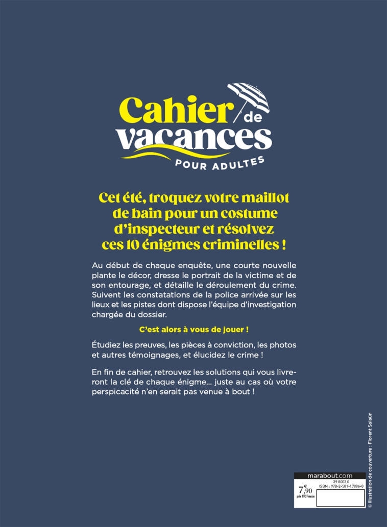 Cahier de vacances Enquêtes criminelles -   - MARABOUT