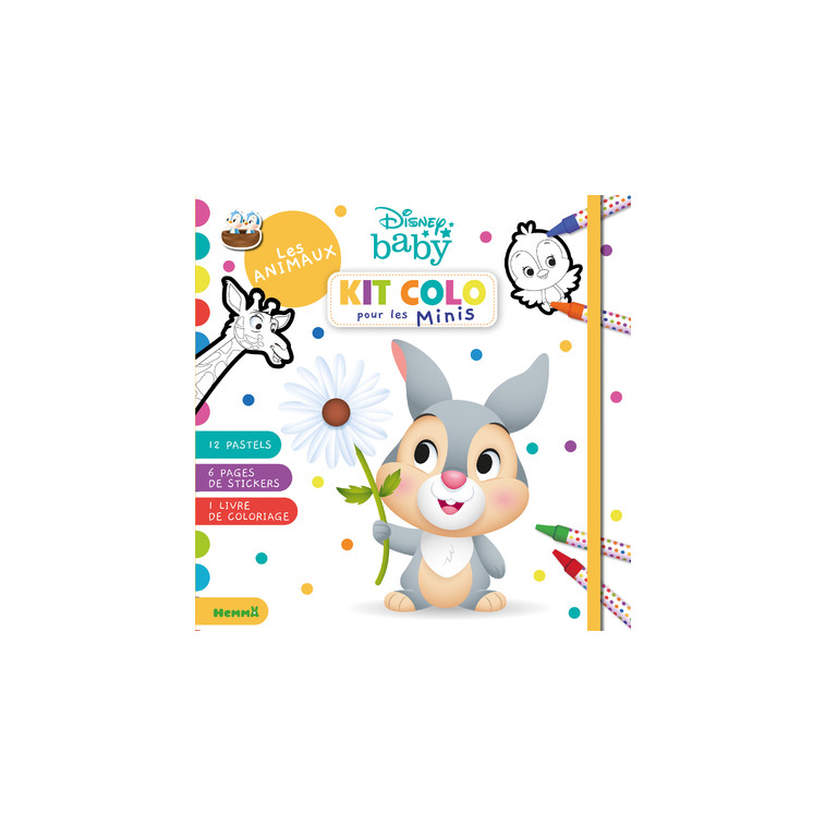 Disney Baby - Kit colo pour les Minis - Les animaux -  Collectif - HEMMA