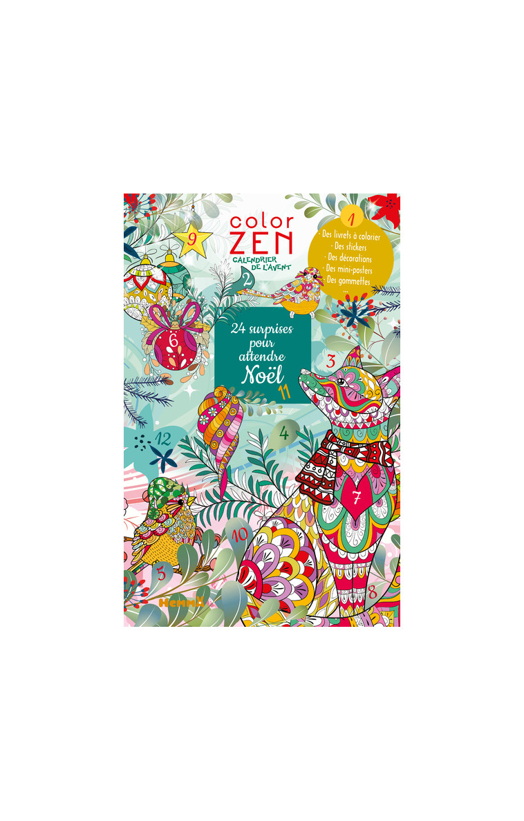 Color zen - Calendrier de l'Avent - 24 surprises pour attendre Noël -  Collectif - HEMMA