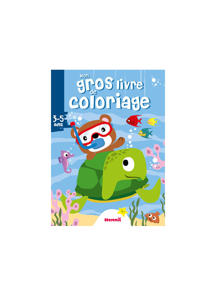 Mon gros livre de coloriage (Ourson-Tortue) -  Collectif - HEMMA