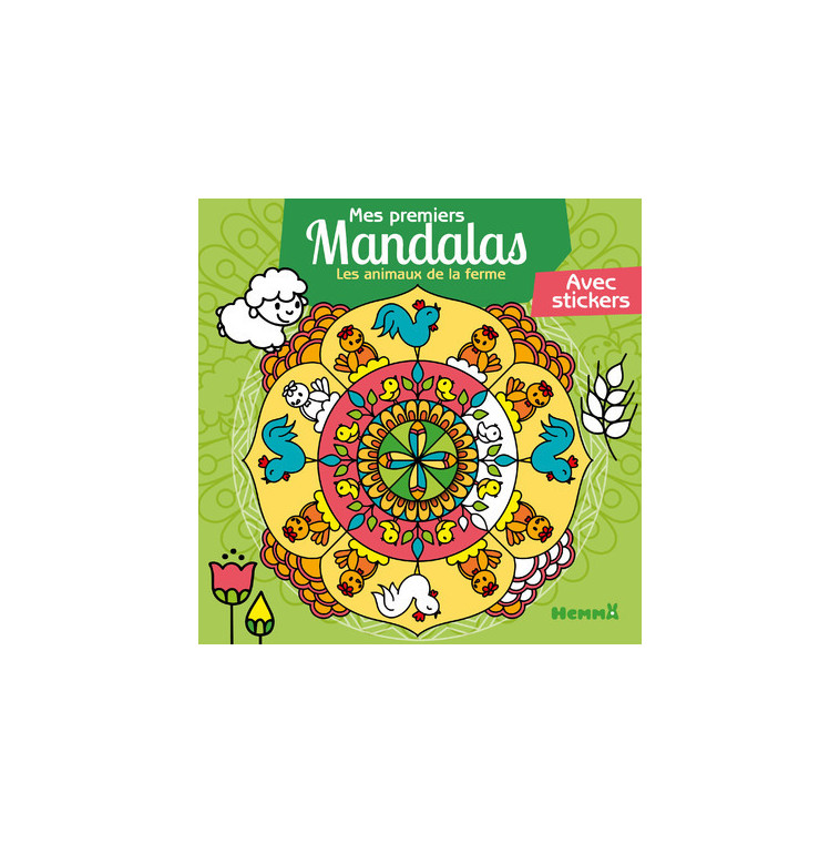 Mes premiers mandalas - Les animaux de la ferme - Avec stickers - Chrystèle Lim - HEMMA