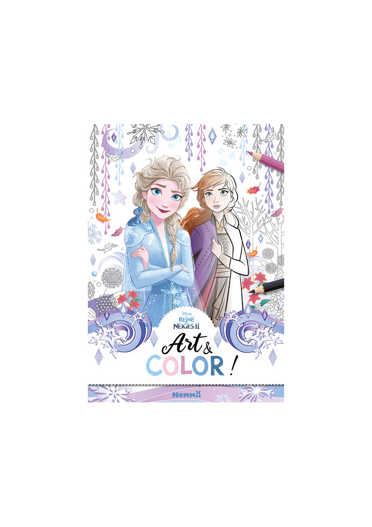 Disney La Reine des Neiges 2 - Art & Color ! (Elsa et Anna fond hiver) -  Collectif - HEMMA