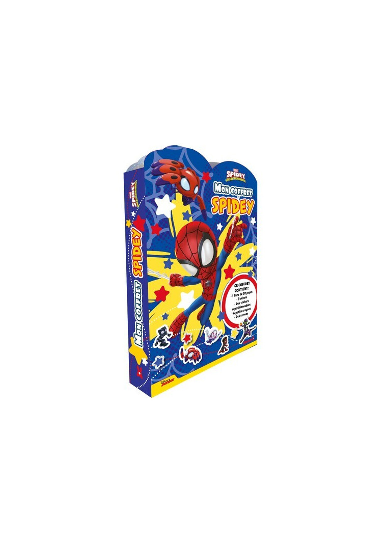 Marvel Spidey et ses amis extraordinaires - Mon coffret Spidey - Ce coffret contient: 1 livre de 32 pages, 3 décors, des stickers re -  Collectif - HEMMA