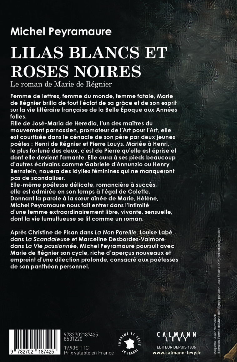 Lilas blancs et roses noires - Michel Peyramaure - CALMANN-LEVY