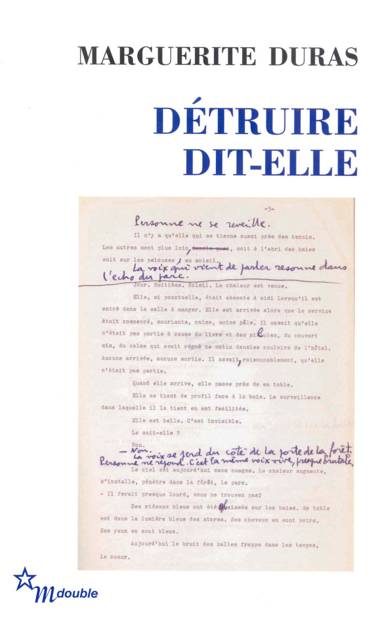 Détruire dit-elle - Marguerite Duras - MINUIT