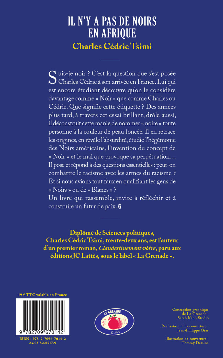 Il n'y a pas de Noirs en Afrique - Charles Cédric Tsimi - LATTES