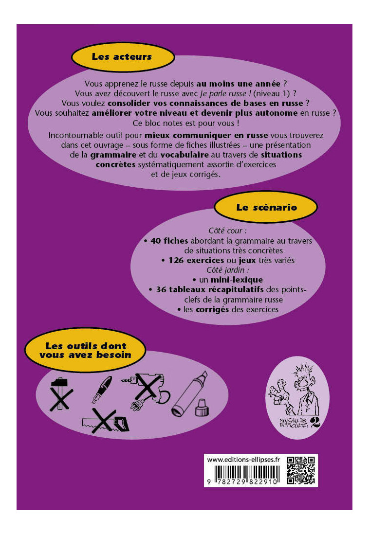 Je parle russe ! Grammaire pour un niveau intermédiaire, 40 fiches avec exercices variés et ludiques - Niveau 2 - Maria Zeltchenko - ELLIPSES