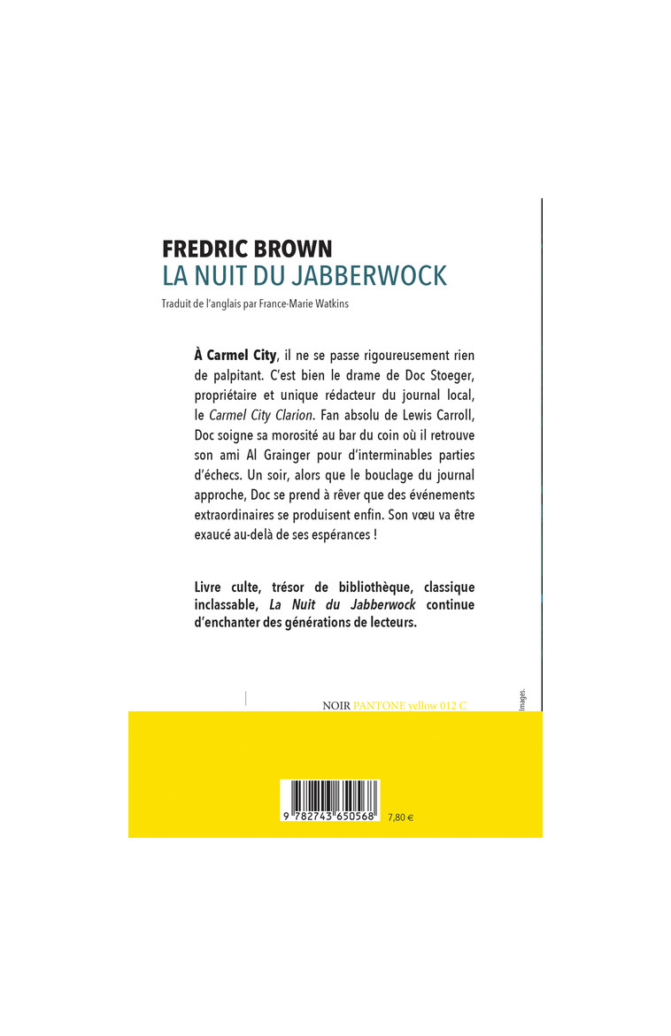 La Nuit du Jabberwock - Fredric Brown - RIVAGES