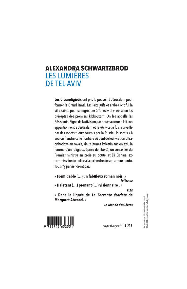 Les Lumières de Tel Aviv - Alexandra Schwartzbrod - RIVAGES