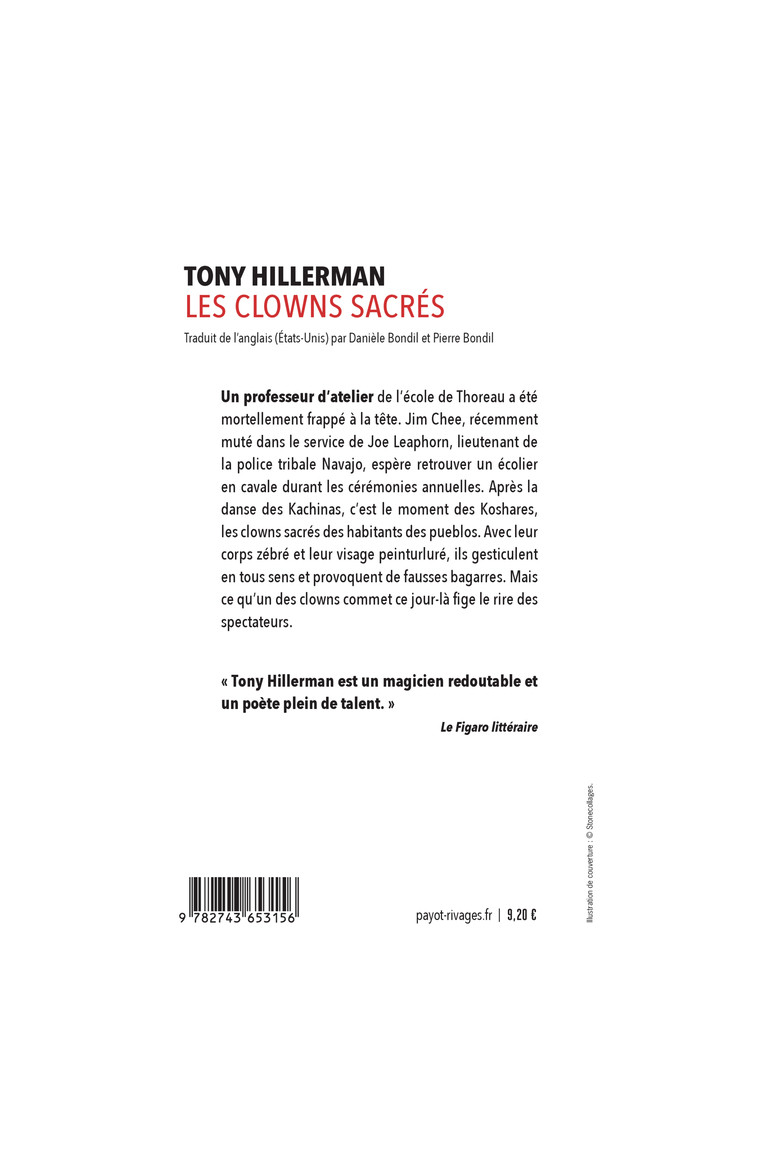 Les Clowns sacrés - Tony Hillerman - RIVAGES