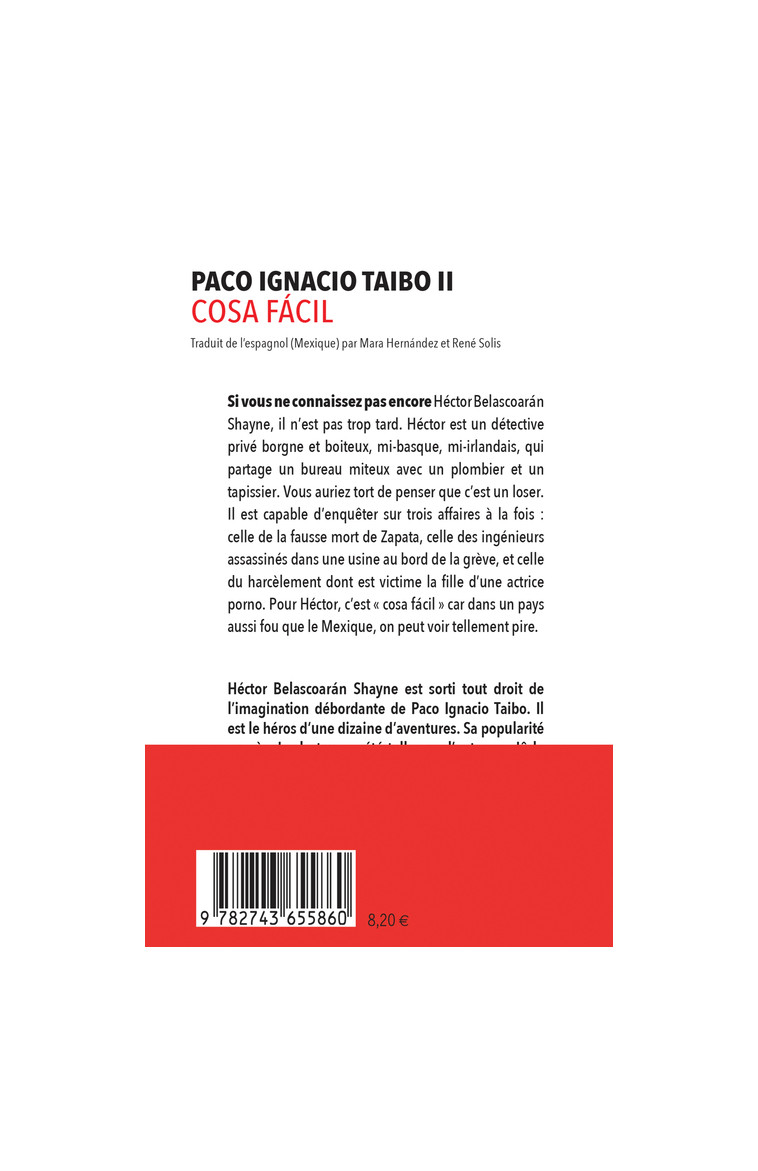 Cosa facil - Paco Ignacio Taibo II - RIVAGES