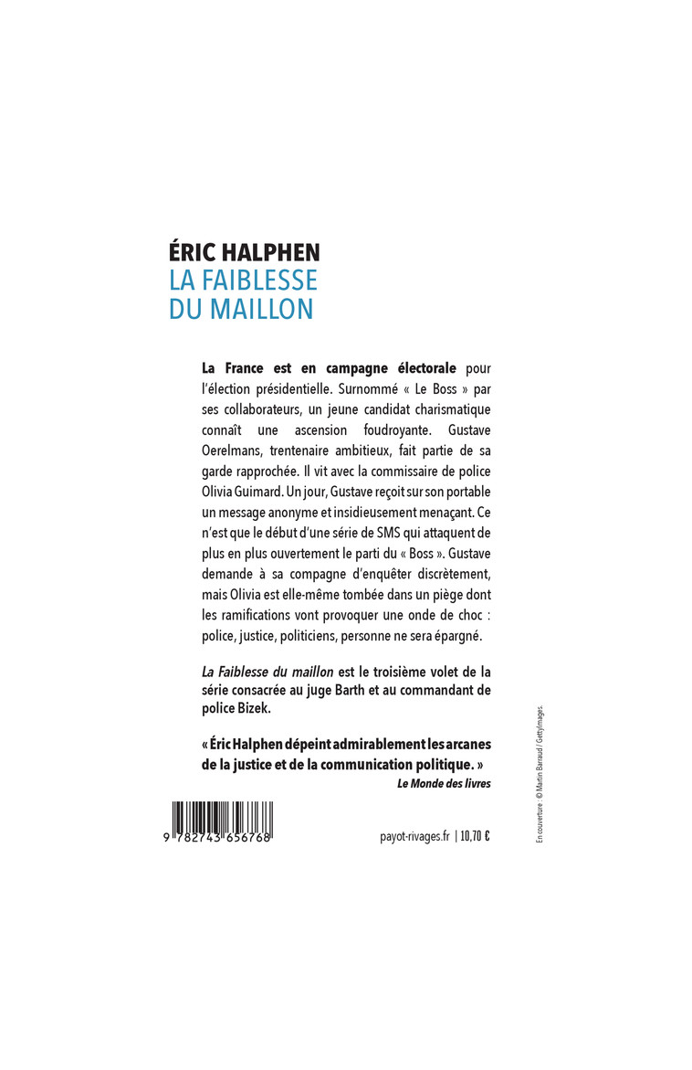 La Faiblesse du maillon - Eric Halphen - RIVAGES