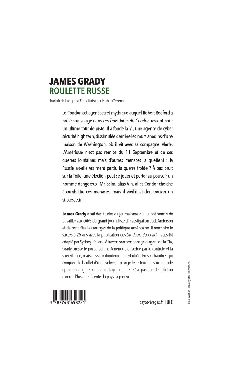 Roulette russe - James Grady - RIVAGES