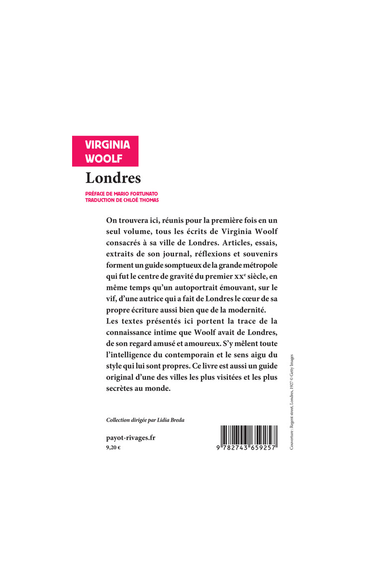 Londres - Virginia Woolf - RIVAGES