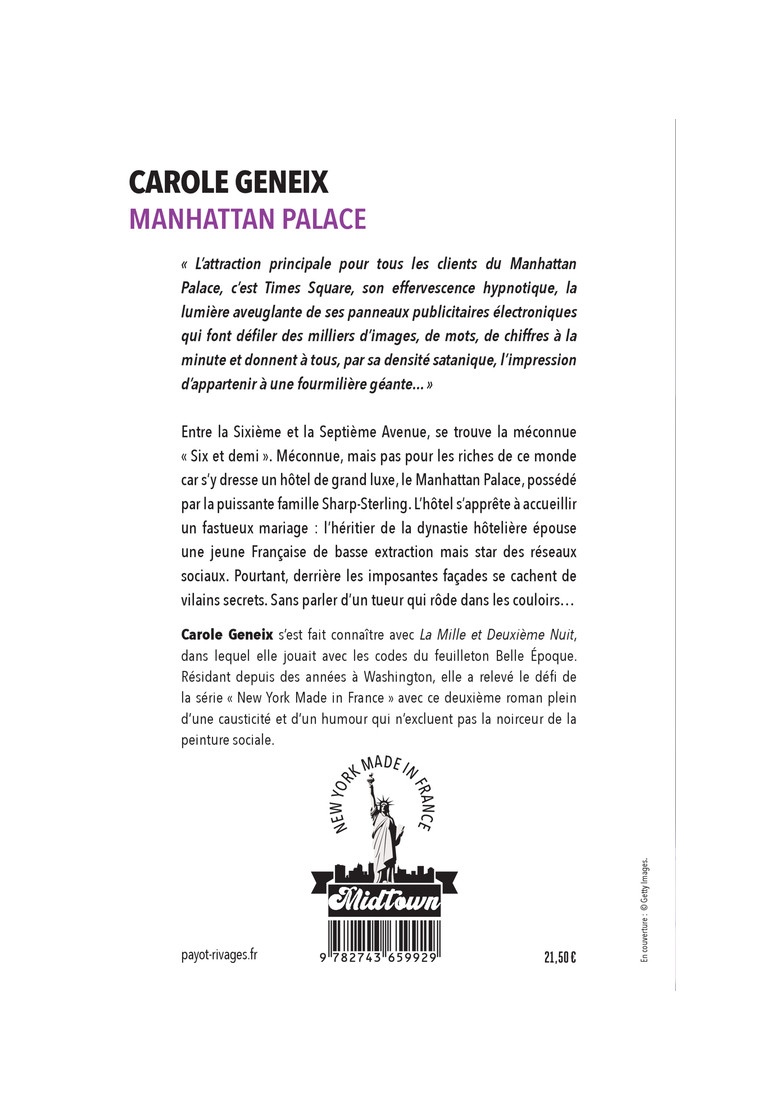 Manhattan Palace - Carole Geneix - RIVAGES