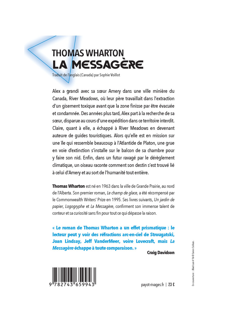 La messagère - Thomas Wharton - RIVAGES