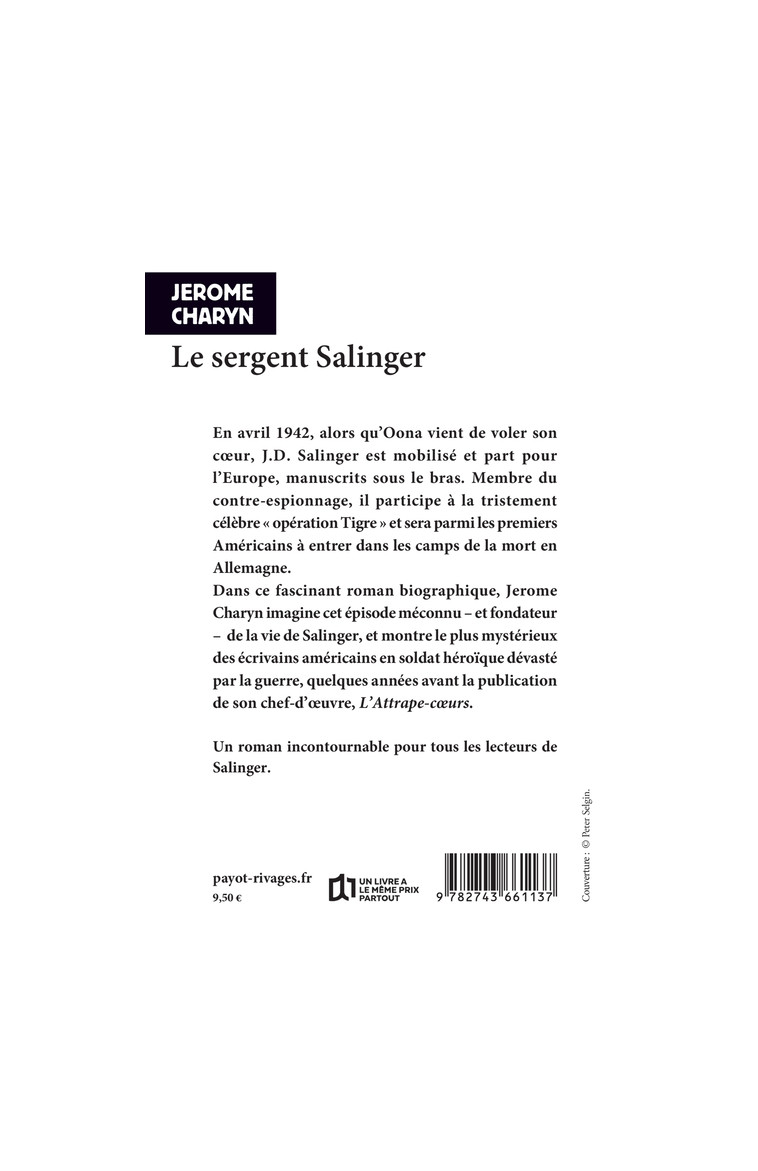 Le Sergent Salinger - Jérôme Charyn - RIVAGES