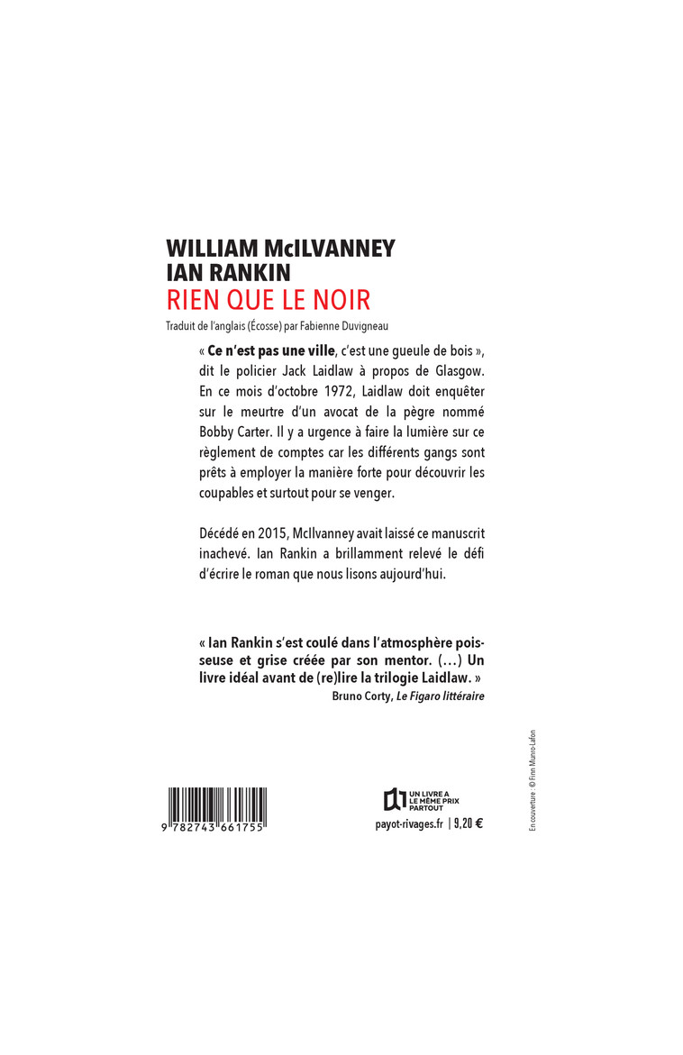 Rien que le noir - Ian Rankin - RIVAGES