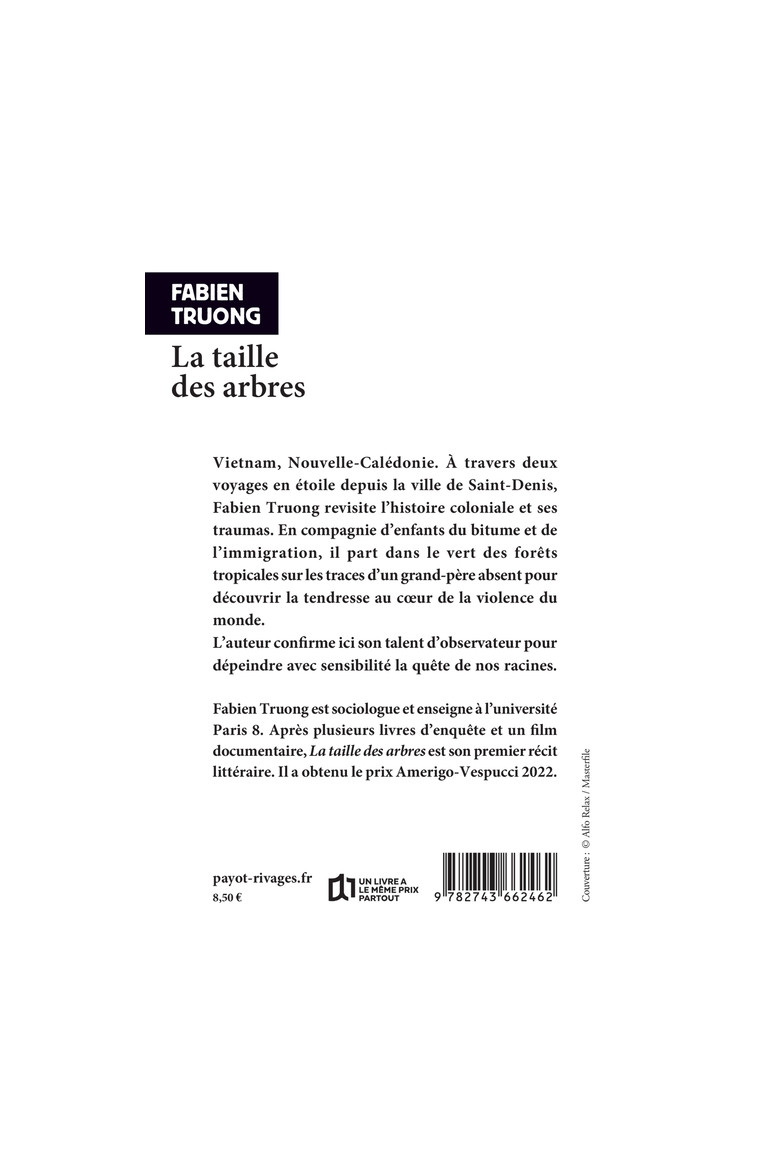 La taille des arbres - Fabien Truong - RIVAGES