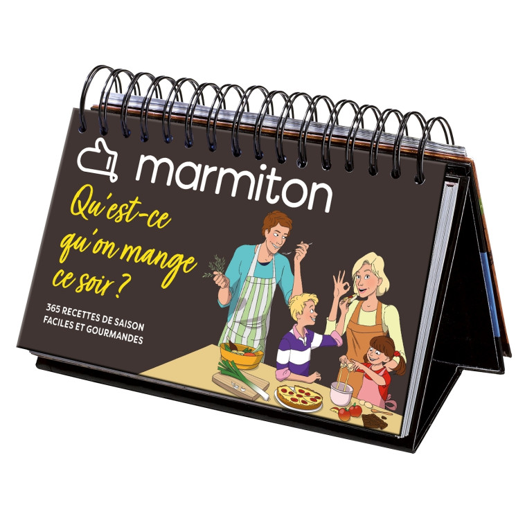 Calendrier chevalet Marmiton 365 recettes Qu'est ce qu'on mange ce soir ? - XXX - PLAY BAC