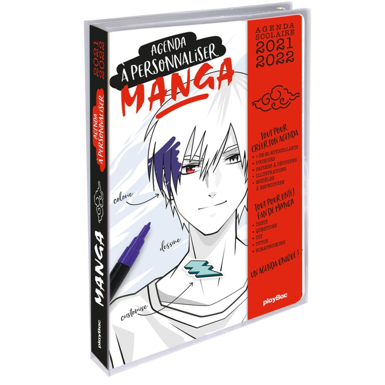 Agenda Manga 2021-2022 à personnaliser - XXX - PLAY BAC