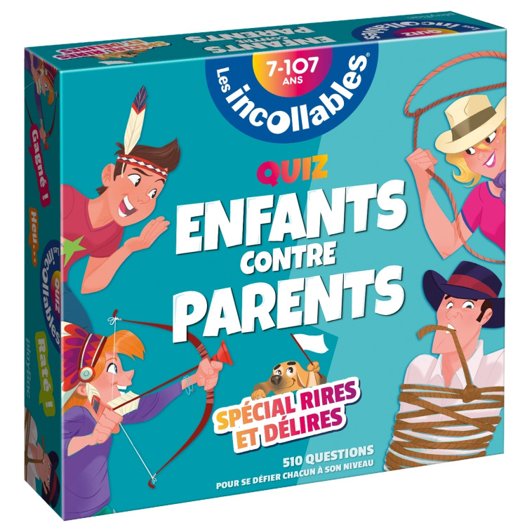 Boite Quiz Incollables Enfants contre Parents spécial Rires et Délires -  Playbac Éditions - PLAY BAC