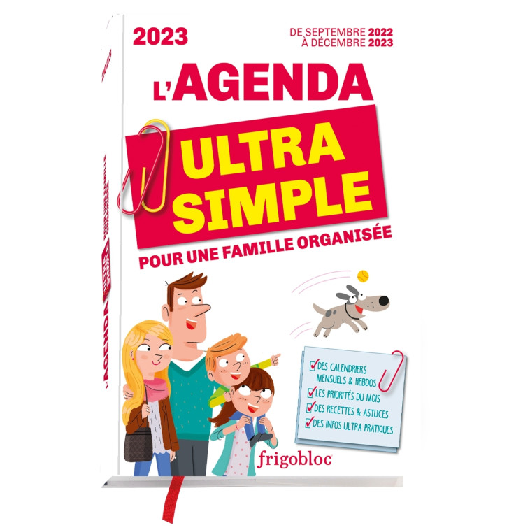 Agenda 2023 Ultra Simple pour une famille organisée ! (de sept. 2022 à déc. 2023) -  Playbac Éditions - PLAY BAC