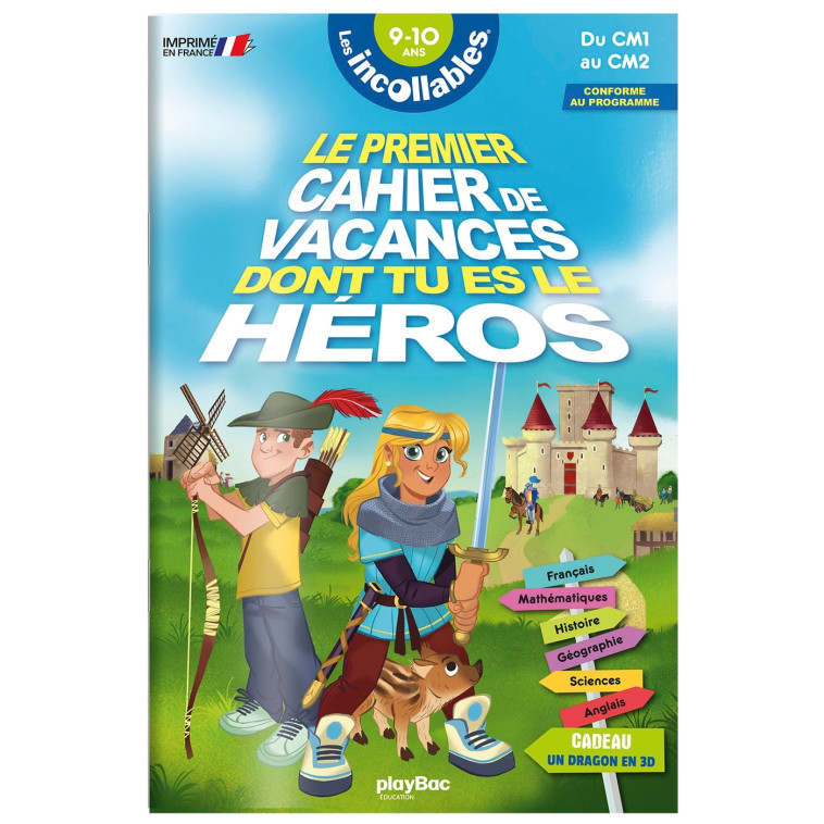 Cahier de vacances dont tu es le héros 2024 - Les incollables - CM1 au CM2 - 9/10 ans - Julien Falconnet - PLAY BAC