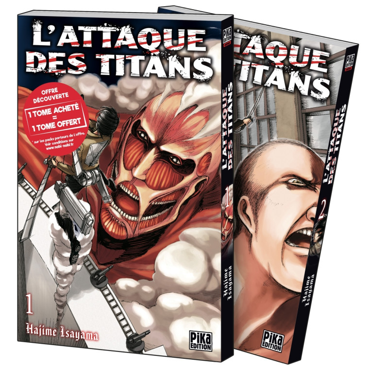 L'Attaque des Titans Pack Offre Découverte T01 et T02 - Hajime Isayama - PIKA