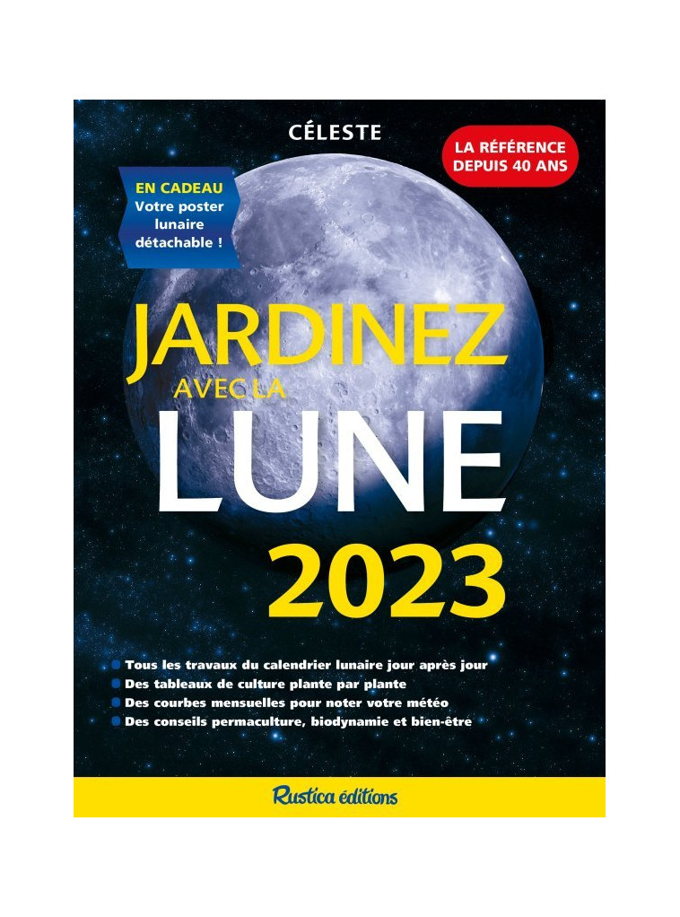 Jardinez avec la Lune 2023 - Thérèse Trédoulat - RUSTICA