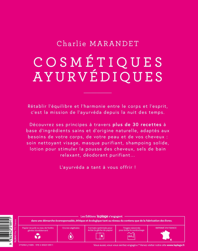 Cosmétiques ayurvédiques - Charlie Marandet - LA PLAGE