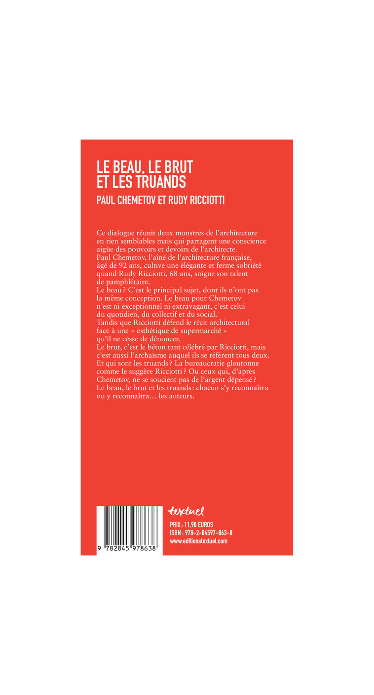 Le beau, le brut et les truands - Rudy Ricciotti - TEXTUEL