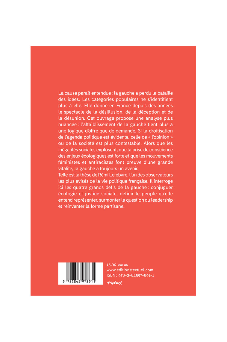 Faut-il désespérer de la gauche ? - Rémi Lefebvre - TEXTUEL