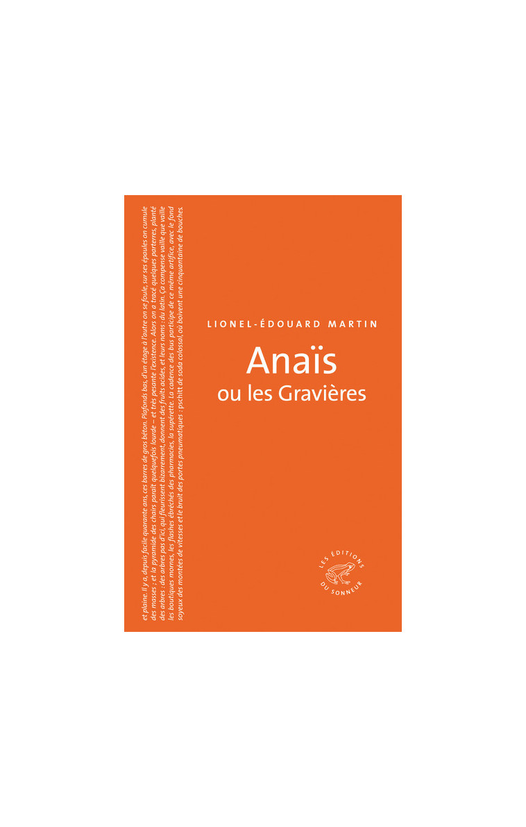 Anaïs ou les Gravières - Lionel-Édouard Martin - SONNEUR