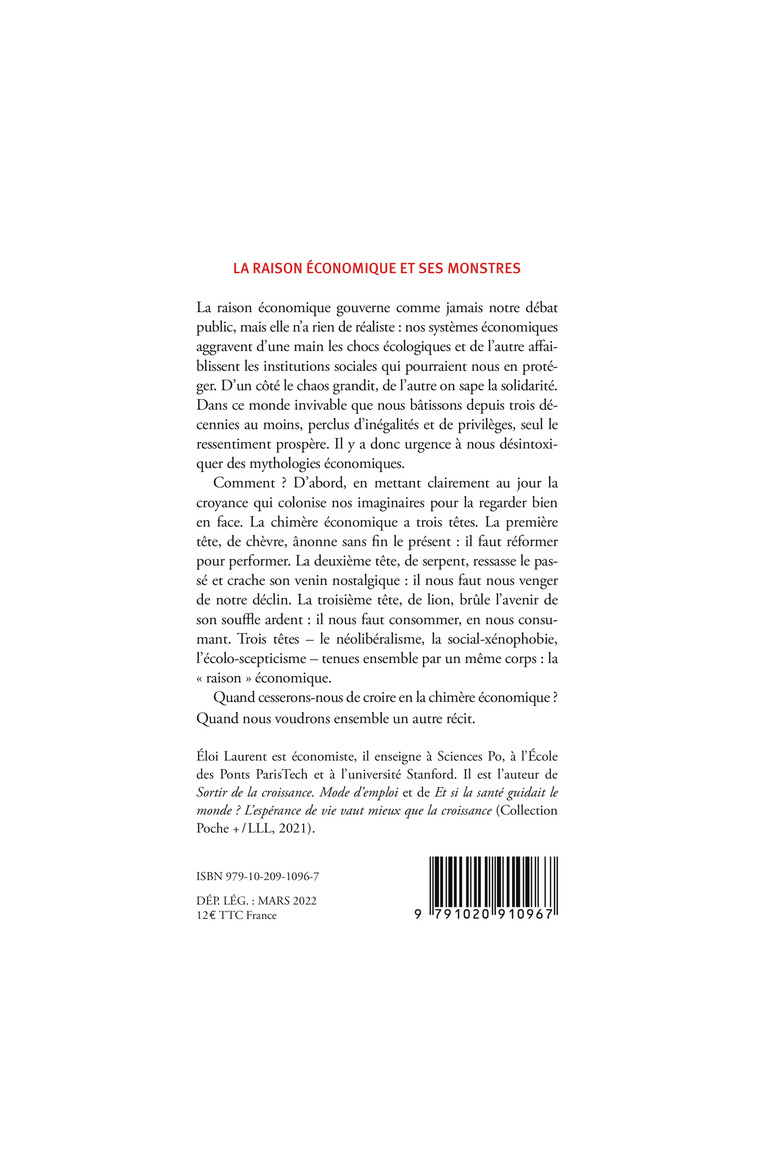 La "raison" économique et ses monstres - Éloi Laurent - LIENS LIBERENT