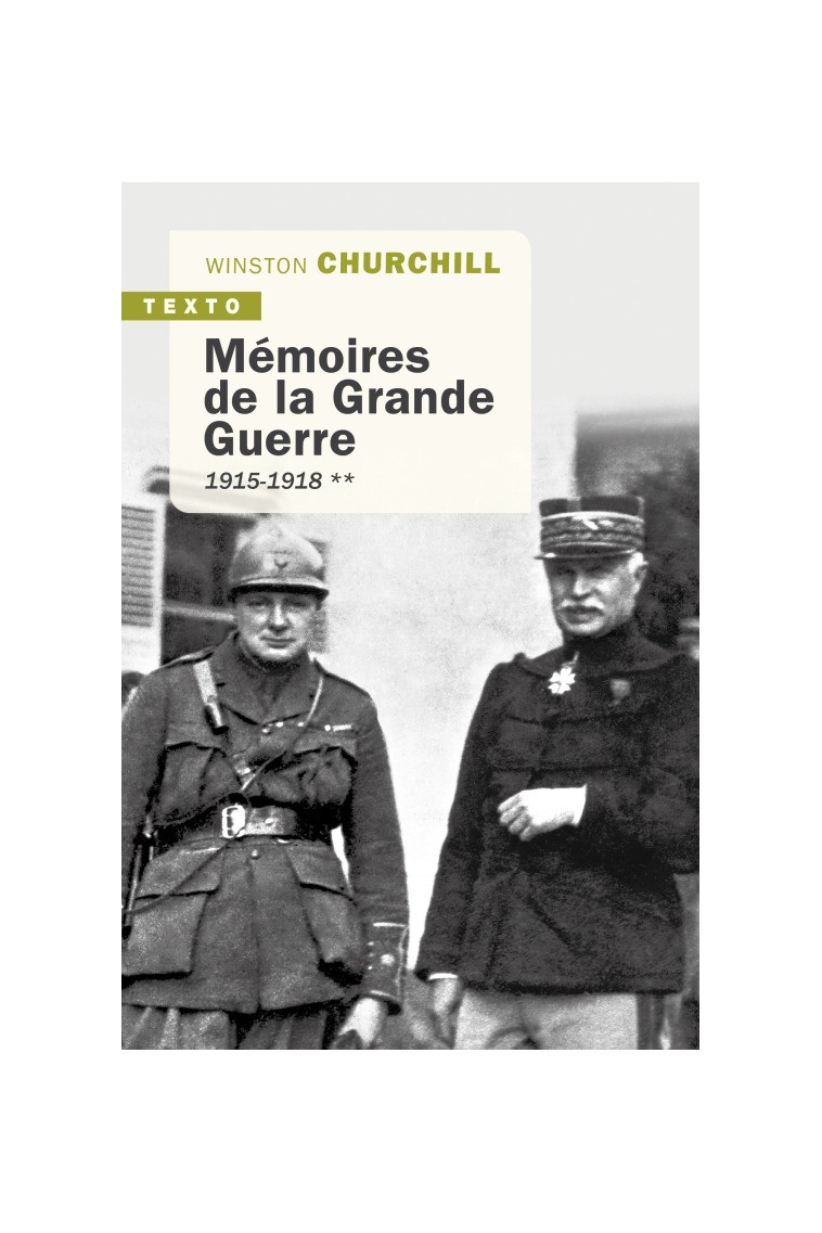 Mémoires de la grande guerre - Winston Churchill - TALLANDIER