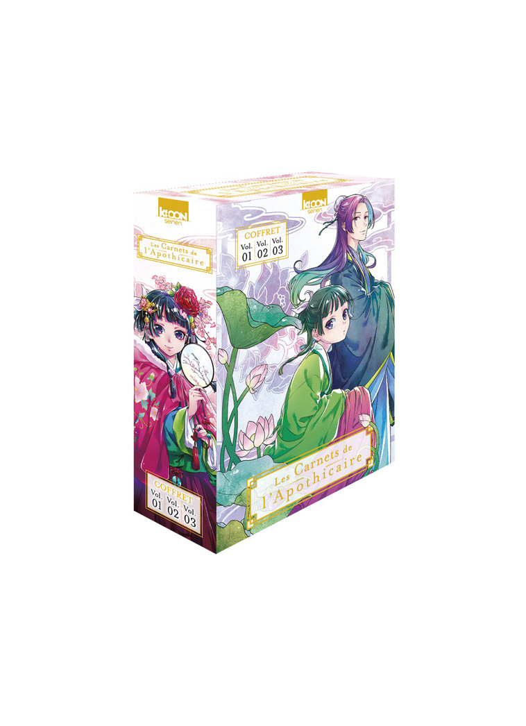 Coffret Les Carnets de l'apothicaire - volumes 1 à3 - Natsu Hyuuga - KI-OON