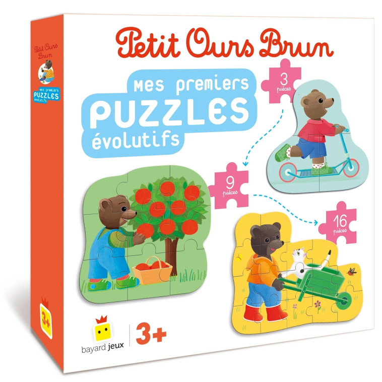 Mes premiers puzzles évolutifs Petit Ours Brun - Danièle Bour - BAYARD JEUNESSE