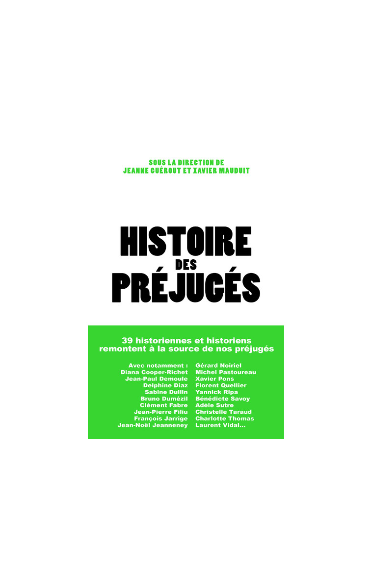 Histoire des préjugés - Jeanne Guérout - ARENES