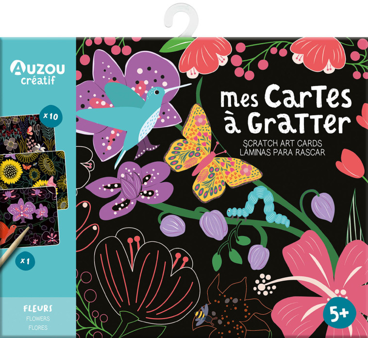 MA POCHETTE D'ARTISTE - MES CARTES A GRATTER FLEURS -  Mel Armstrong - AUZOU