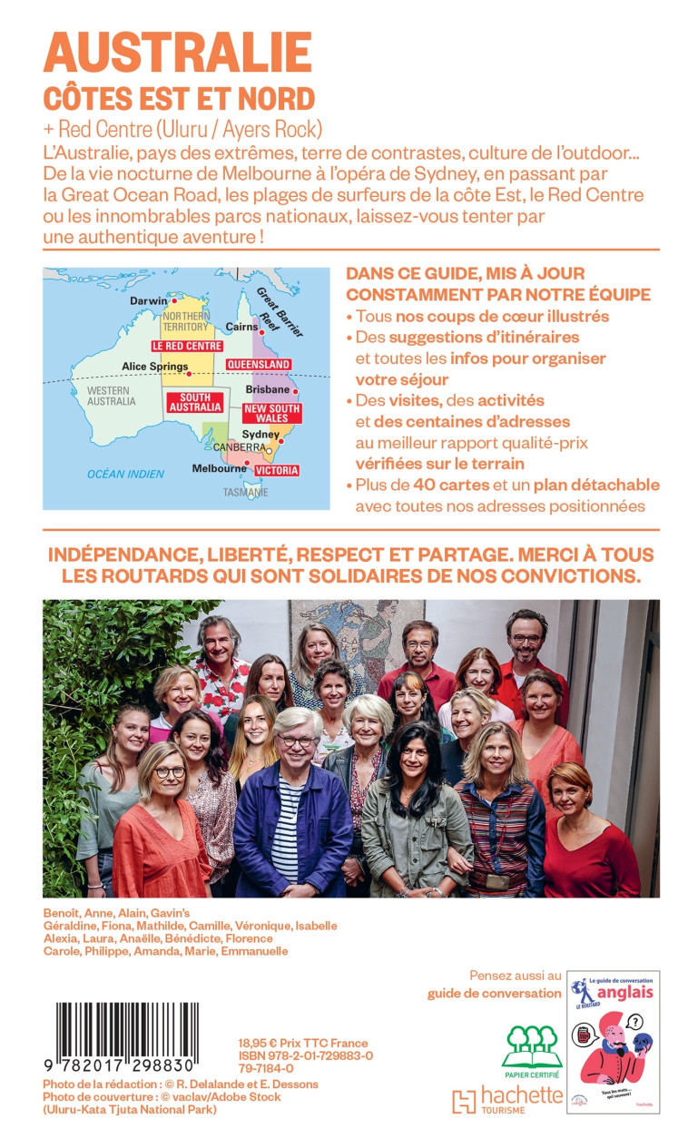 Guide du Routard Australie, Côtes Est et Nord + Red Centre 2025/26 -   - HACHETTE TOURI