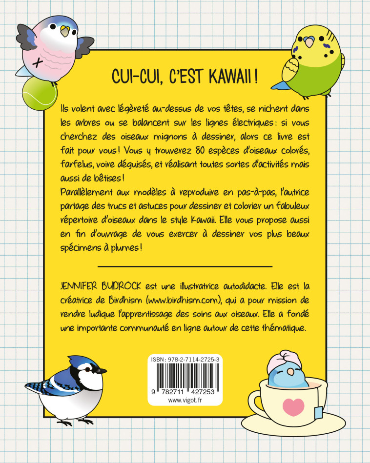 Dessiner des oiseaux kawaii - Jennifer Budrock - VIGOT